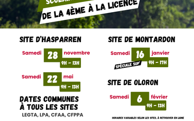 Journées Portes Ouvertes sur nos sites AGROCAMPUS 64